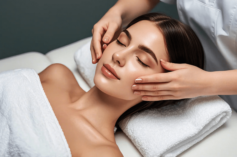 2026 生活優化指南：展示專業臉部護理過程，用於說明透過抗糖化與正確進食順序達成肌膚透亮與逆齡效果